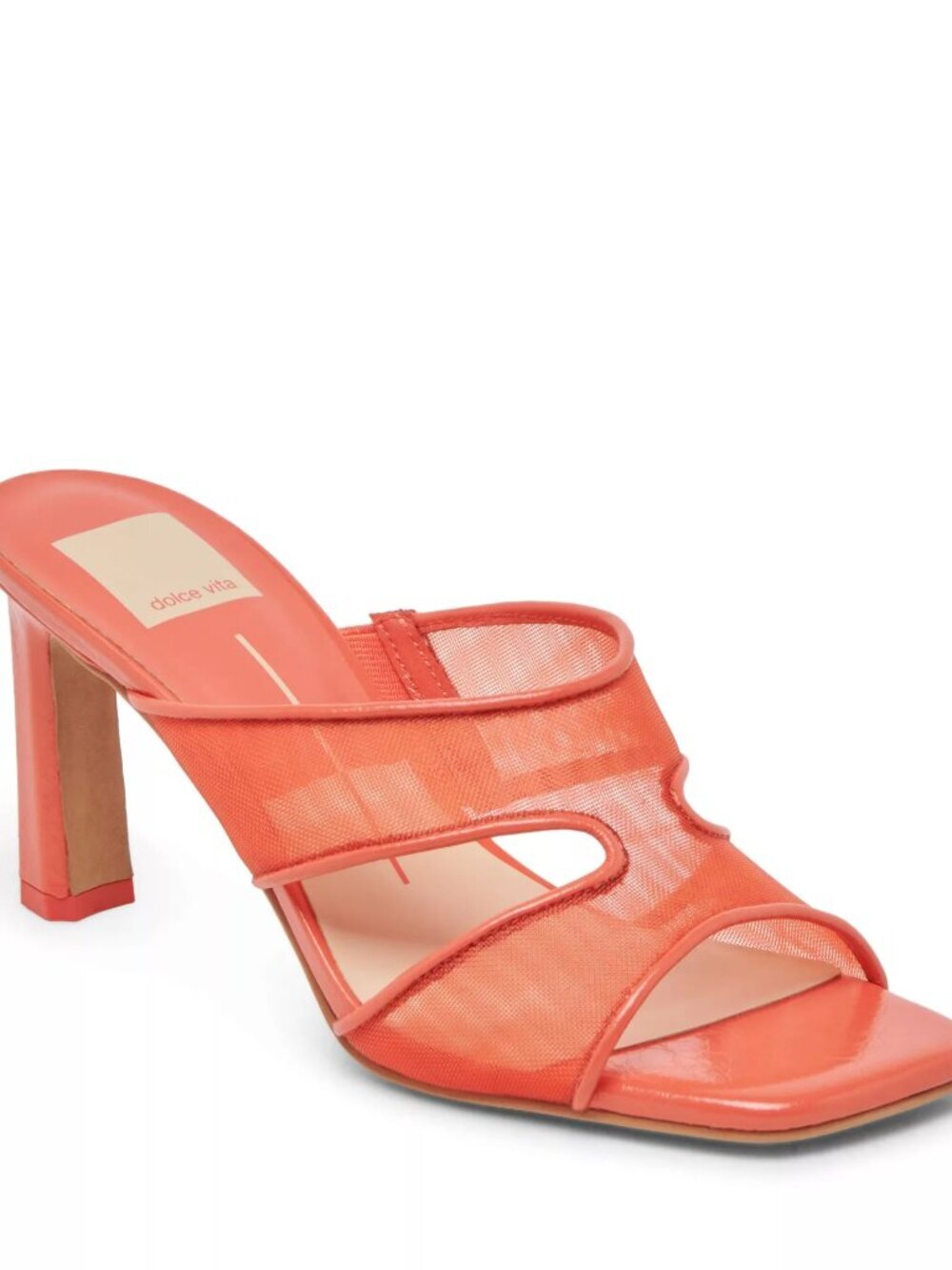 Dolce Vita Orange Mesh Open-Toe Slide Mules. Sz: 9